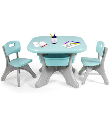 plastic kids table set